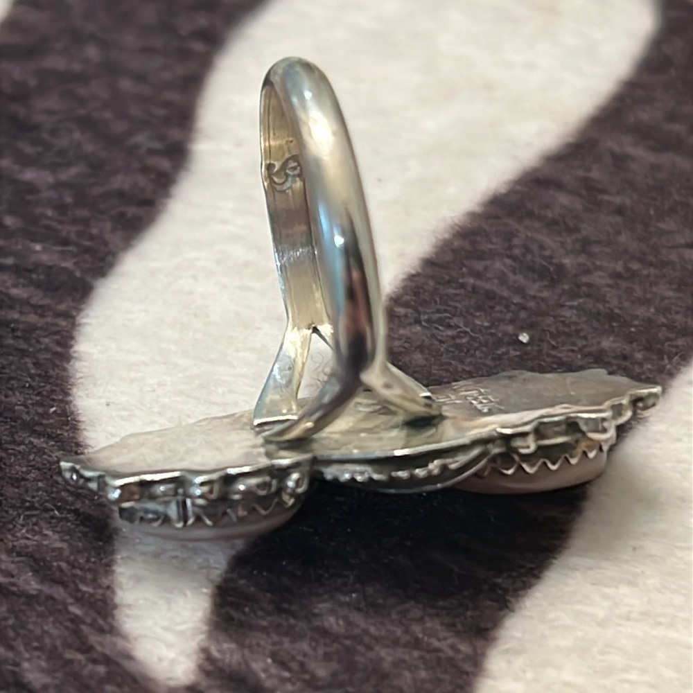 Pink southwestern sterling silver ring - Picture 5 of 5